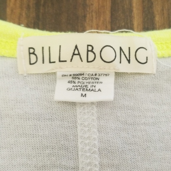 Billabong Neon Baseball Tee Medium - Picture 3 of 6